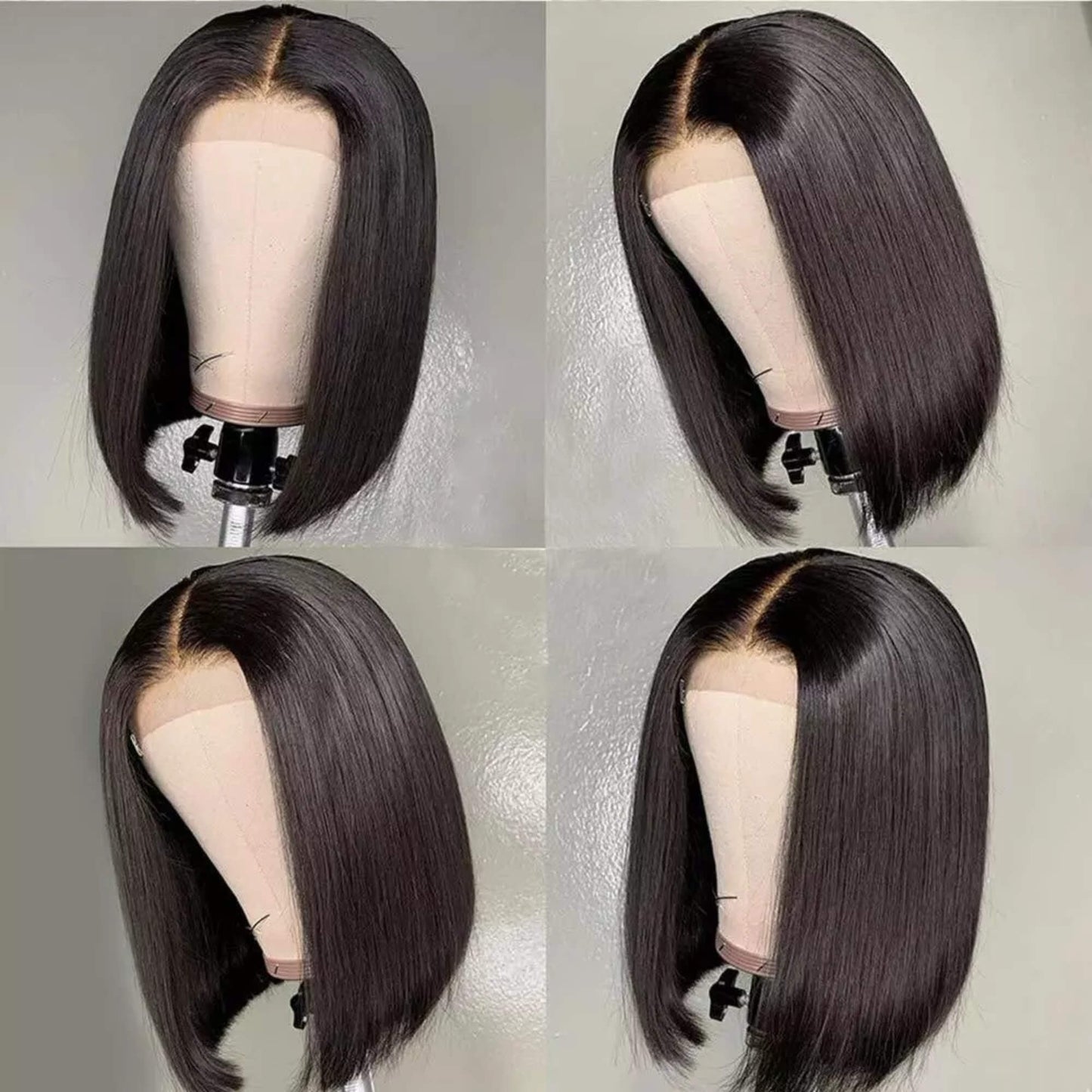 Straight Short Bob Wig Transparent Lace Closure Wig 4x4 & 5x5 Options