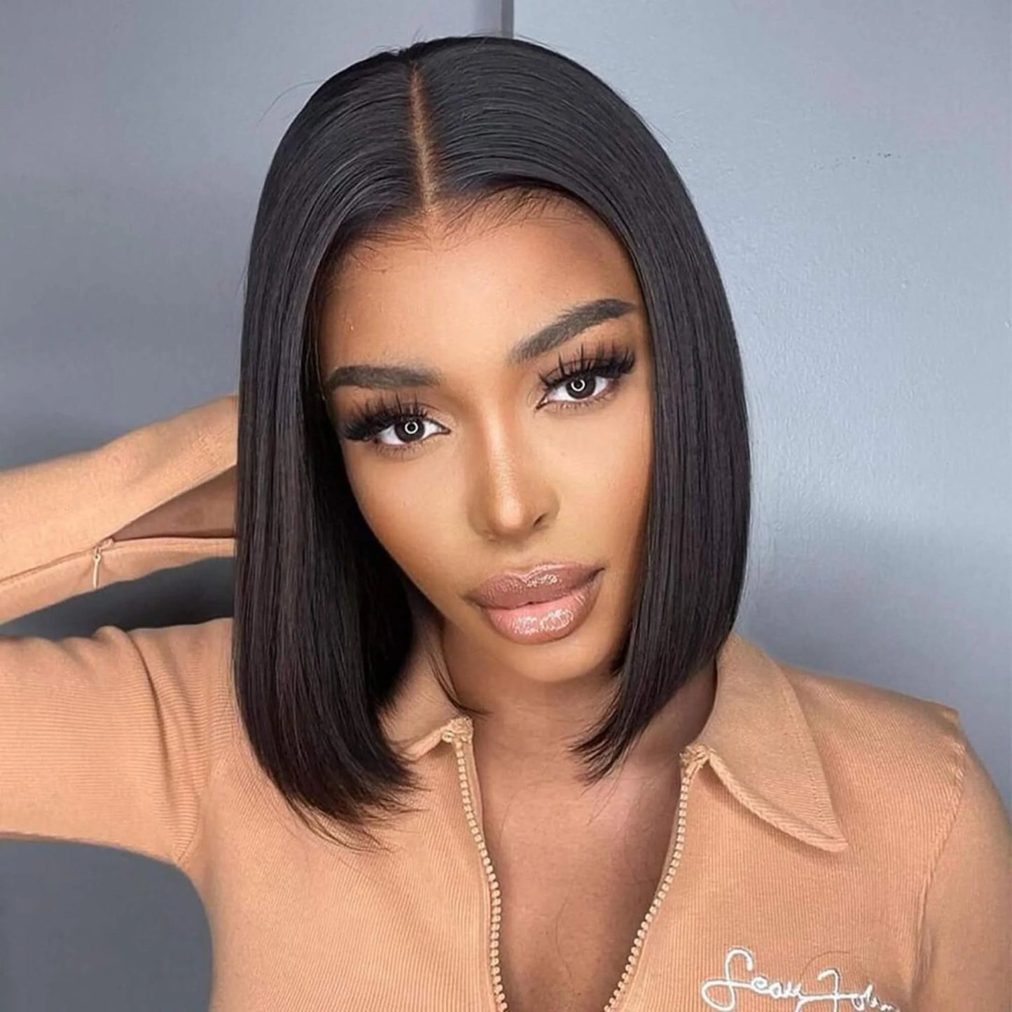 Straight Short Bob Wig Transparent Lace Closure Wig 4x4 & 5x5 Options