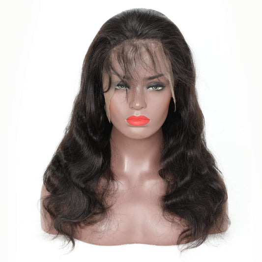 100% Human Hair Body Wave Full Lace Wig 180% Density