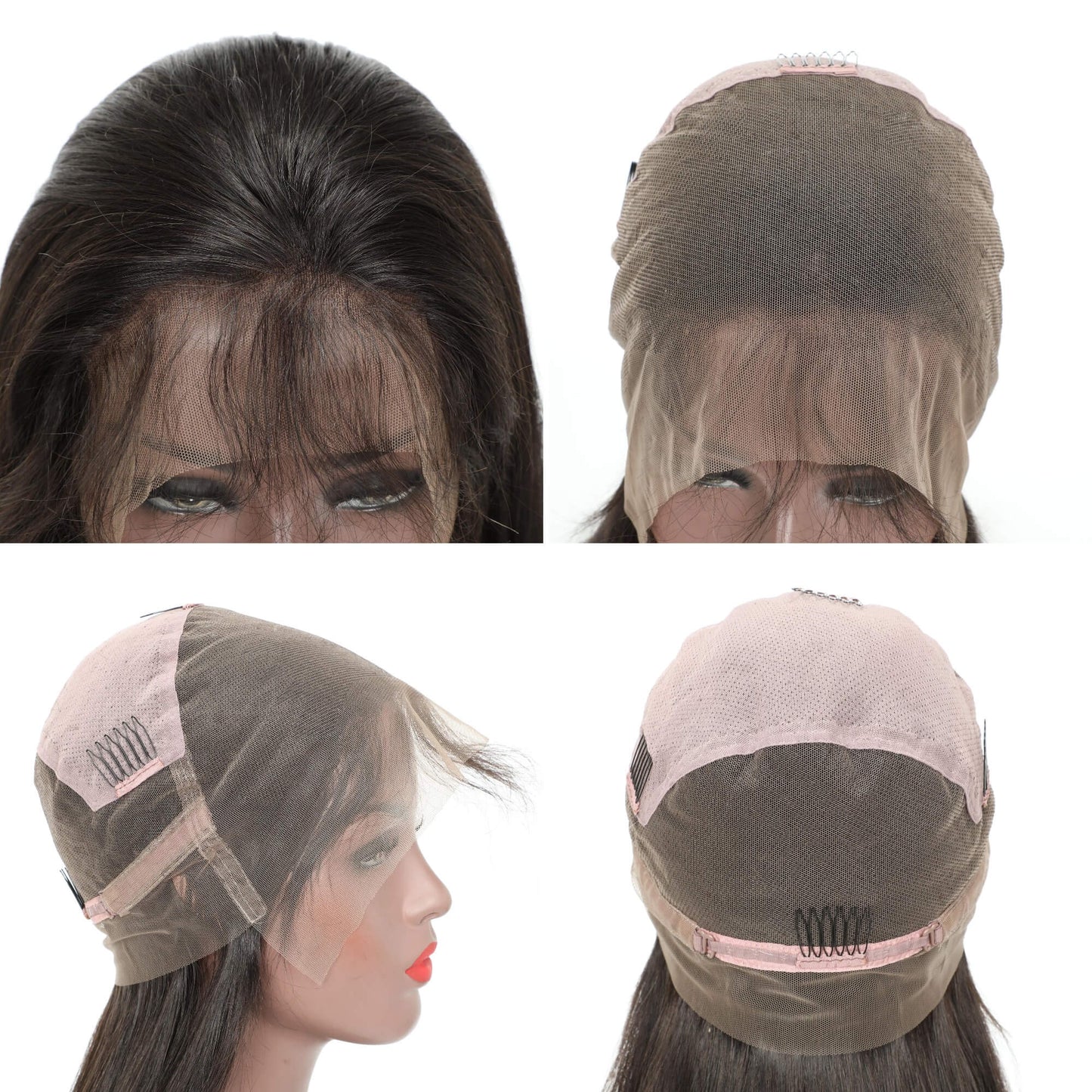 100% Human Hair Body Wave Full Lace Wig 180% Density