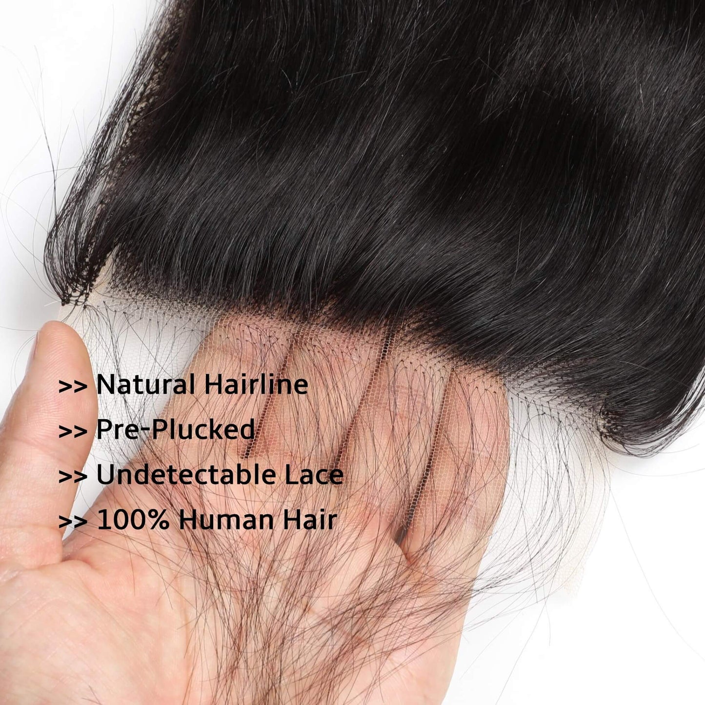 HD Lace Closure 4x4 5x5 Inch Virgin Human Straight Hair