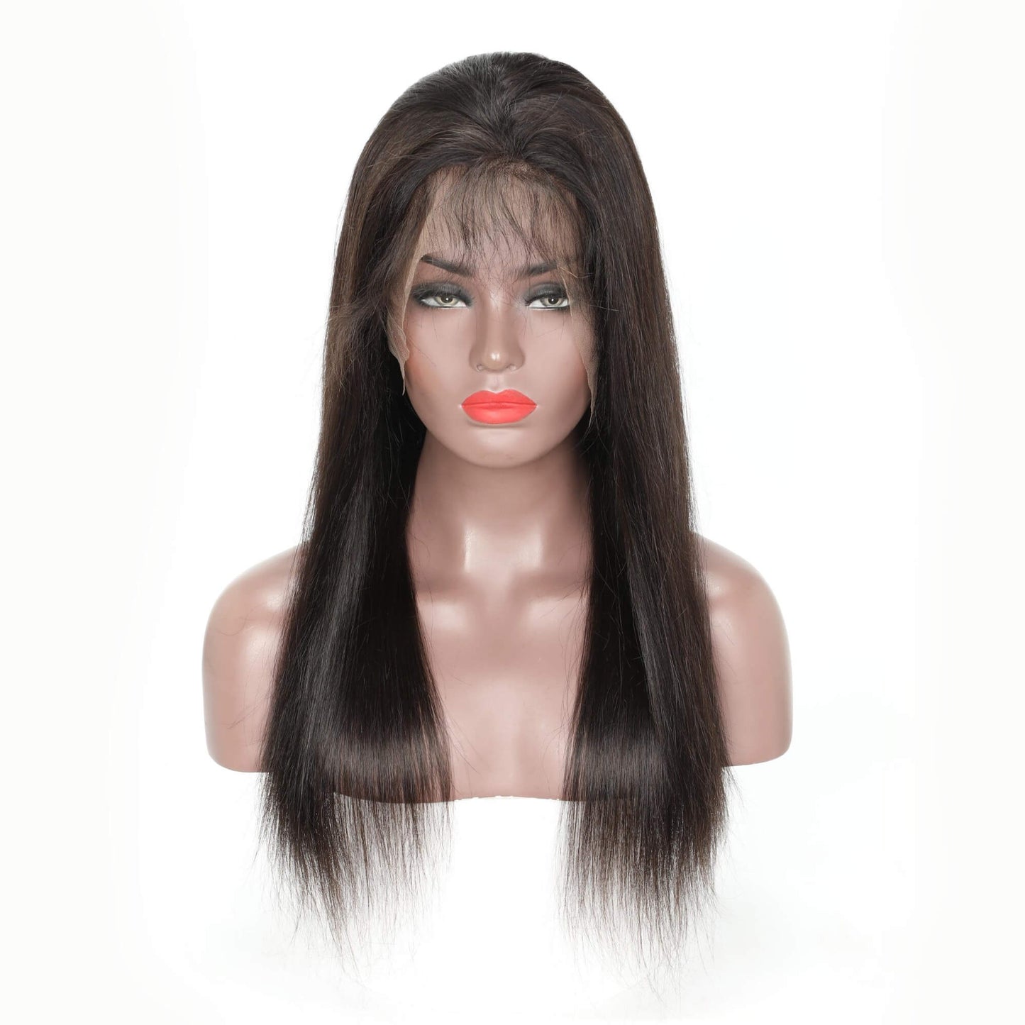 100% Human Hair Straight Full Lace Wig 180% Density